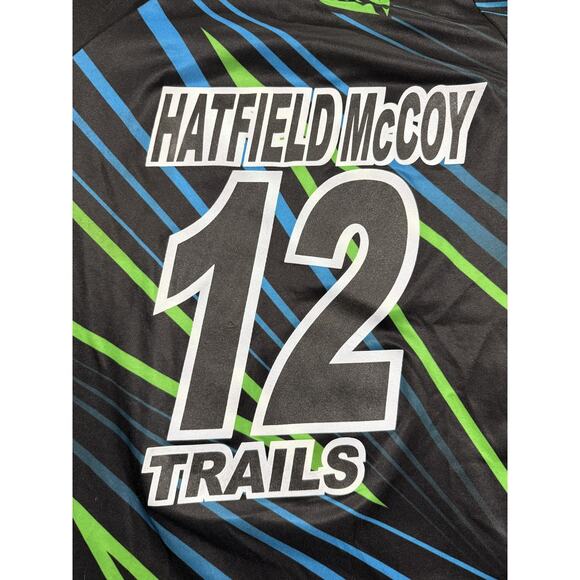 Hatfield McCoy Trails Jersey Shirt Mens 2XL Black Green Blue Motocross MSR Axis - Picture 6 of 9